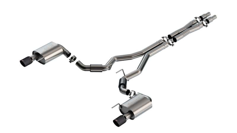 Borla — Borla 2024 Ford Mustang GT 5.0L V8 w/o Active Exhaust S-Type Cat-Back Exhaust System - Carbon Fiber
Cat-Back System - view 1