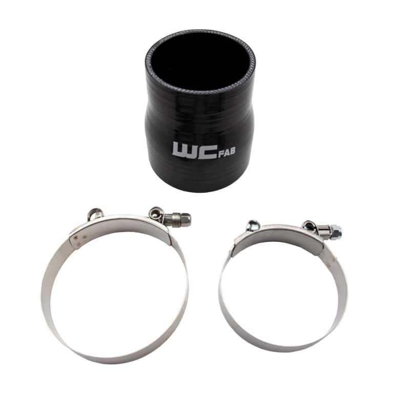 Wehrli — Wehrli 3in x 3.5in ID Straight Reducer x 4in Long Silicone Boot & Clamp Kit
3 to 3.5x4 Bt&Clamps - view 1