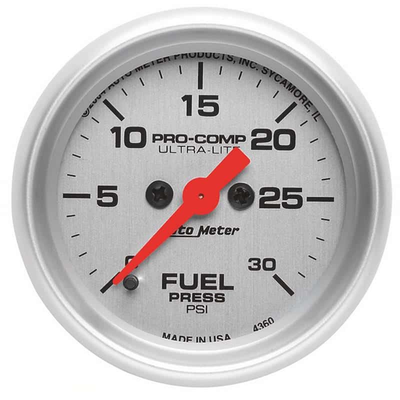 AutoMeter — Autometer Ultra-Lite 52mm 0-30 PSI Full Sweep Electronic Fuel Pressure Gauge
2" FUEL PRESS, 0-30 - view 2