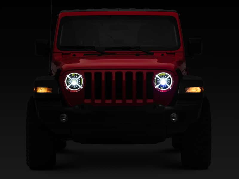Raxiom — Raxiom 18-22 Jeep Wrangler JL/ JT 9-Inch LED Headlights w/ DRL and Halo- Black Housing (Clear Lens)
Headlights - view 9