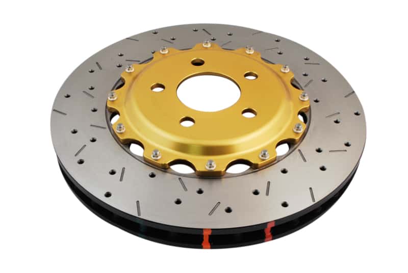 DBA — DBA 99-04 Audi A6 Quattro 4.2L Front 5000 Series Drilled & Slotted Rotor w/Gold Hat
Brake Disc - view 3