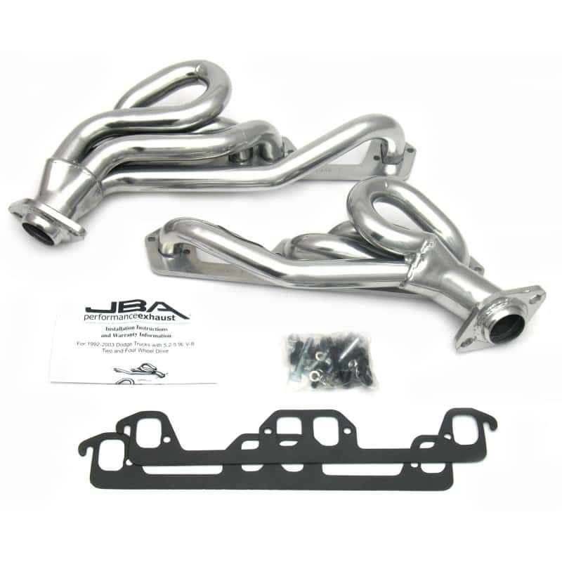 JBA — JBA 96-03 Dodge Truck 5.2L/5.9L Magnum 1-1/2in Primary Silver Ctd Cat4Ward Header
Exhaust Header - view 2
