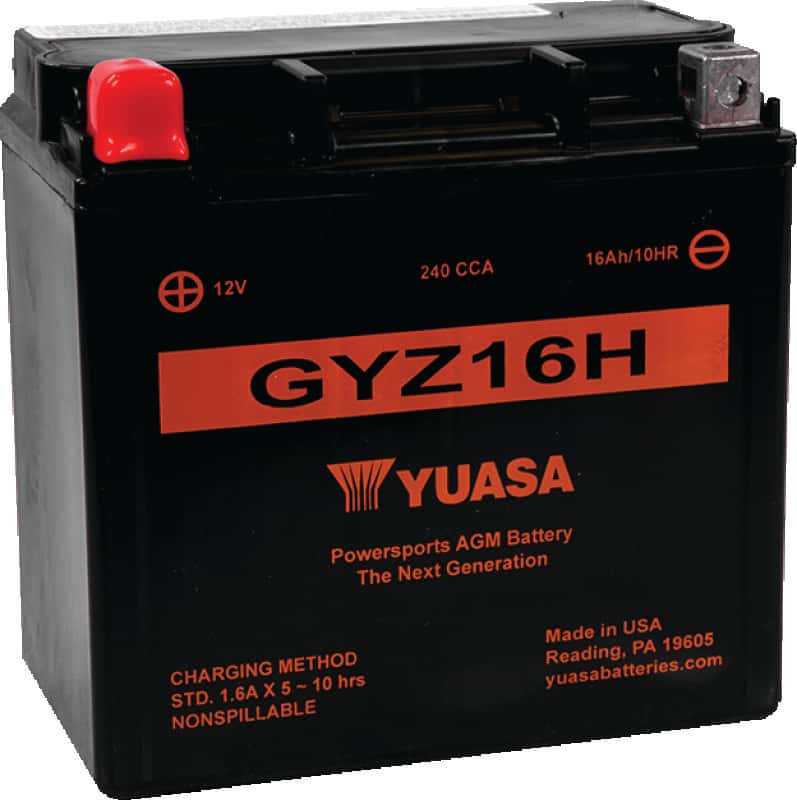 Yuasa Battery — Yuasa GYZ16H High Performance Maintenance Free AGM 12-Volt Battery - view 1