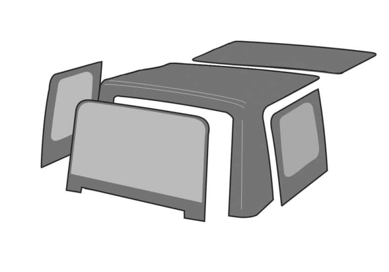 Rampage — Rampage 1988-1995 Jeep Wrangler(YJ) OEM Replacement Top - Black Diamond
Fctry Rplcmnt Sft Tp
Top-Soft - view 2
