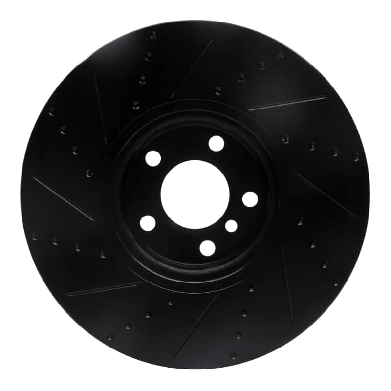 R1 Concepts — R1 10-18 BMW 550I Left Front Drilled & Slotted Black Brake Rotor
R1 Brake Rotor Drill - view 5