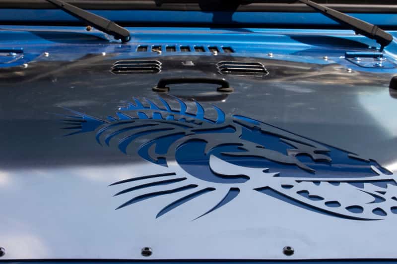 Fishbone Offroad — Fishbone Offroad 97-02 Jeep Wrangler TJ Hood Louver Raw Unpainted - view 9