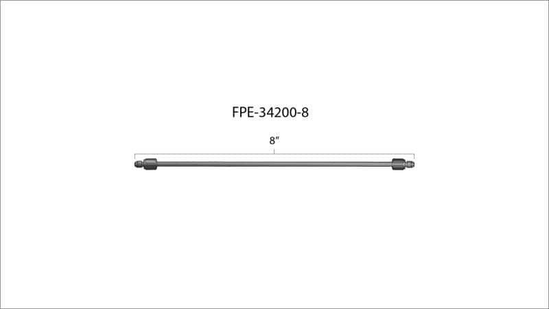 Fleece Performance — Fleece Performance 8in High Pressure Fuel Line (8mm x 3.5mm Line M14x1.5 Nuts) - view 4