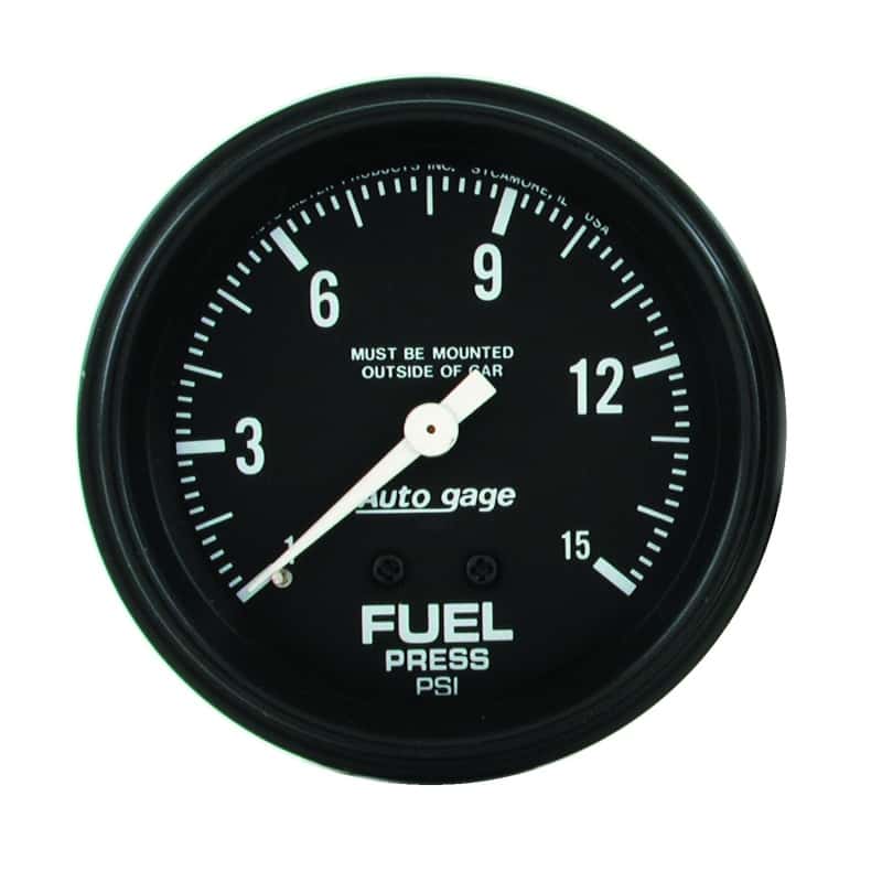 AutoMeter — AutoMeter Gauge Fuel Pressure 2-5/8in. 0-15PSI Mechanical Black Autogage
GA 2.6" FUELP M AG - view 2