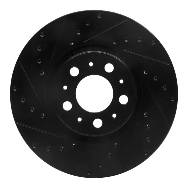 R1 Concepts — R1 03-09 Volvo S60 Front Left Drilled & Slotted Black Brake Rotor
R1 Brake Rotor Drill - view 1