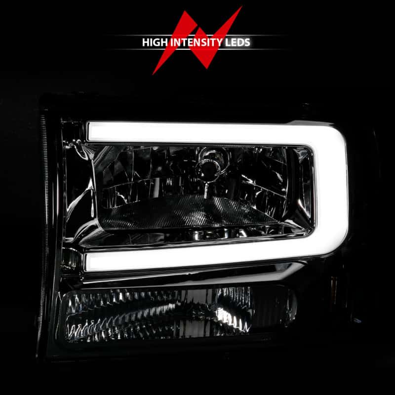 ANZO — ANZO 99-04 Ford F250/F350/F450/Excursion (excl. 99) Crystal Headlights - w/ Light Bar Chrome Housing
Head Light Set
HdLtSet - view 6