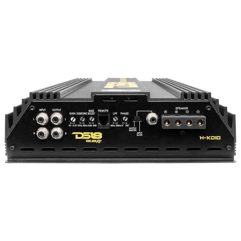 DS18 — DS18 1-Chnl Amp 18000 Burst/0.67ohm 10000/1ohm 5800/2ohm 3500/4ohm Watts RMS w/ Voltmeter Black - view 17