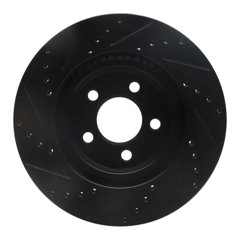 R1 Concepts — R1 05-23 Chrysler 300 Front Right Drilled & Slotted Black Brake Rotor
R1 Brake Rotor Drill - view 5