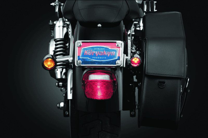 Kuryakyn — Kuryakyn License Plate Turn Signal & Marker Light Mount Chrome - view 2