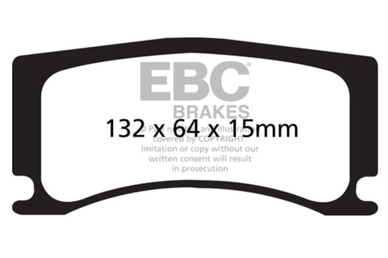 EBC — EBC 08-09 Jaguar XKR 4.2L Supercharged (Portfolio) Bluestuff Rear Brake Pads
Disc Brake Pad - view 3