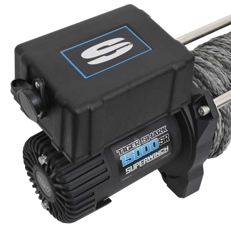 Superwinch — Superwinch 15000 LBS 12V DC 15/32in x 78ft Synthetic Rope Tiger Shark 15000SR Winch - view 8