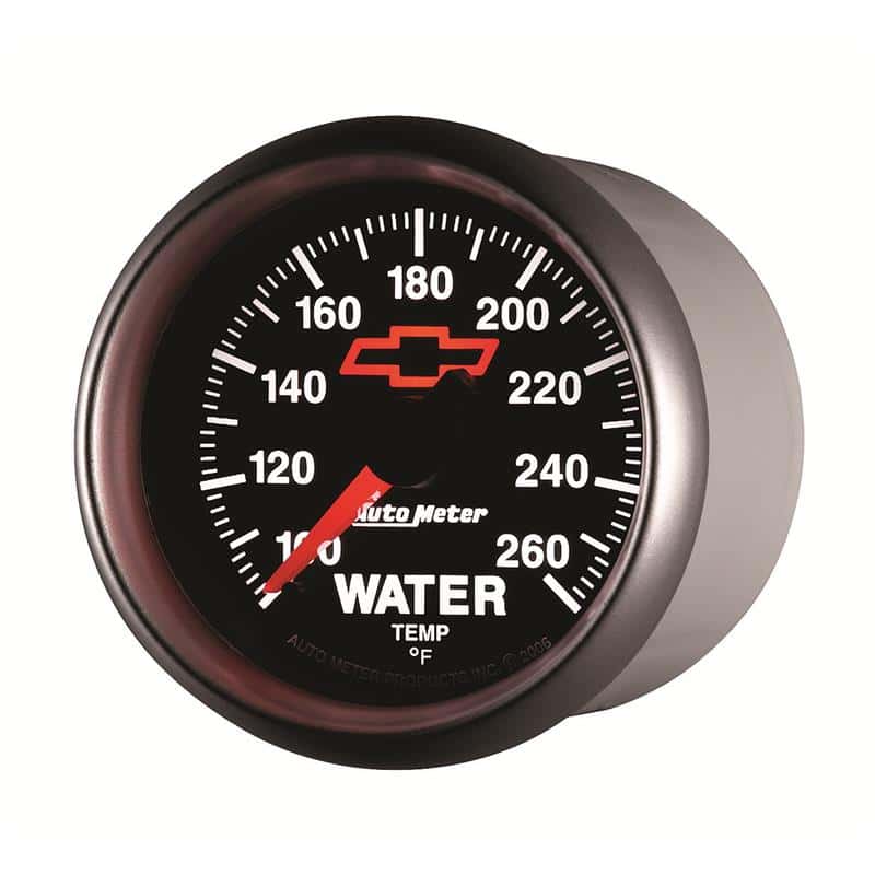 AutoMeter — AutoMeter Gauge Water Temp 2-1/16in. 100-260 Deg. F Digital Stepper Motor Chevy Red Bowtie Black
2-1/16" WATER TEMP, - view 3