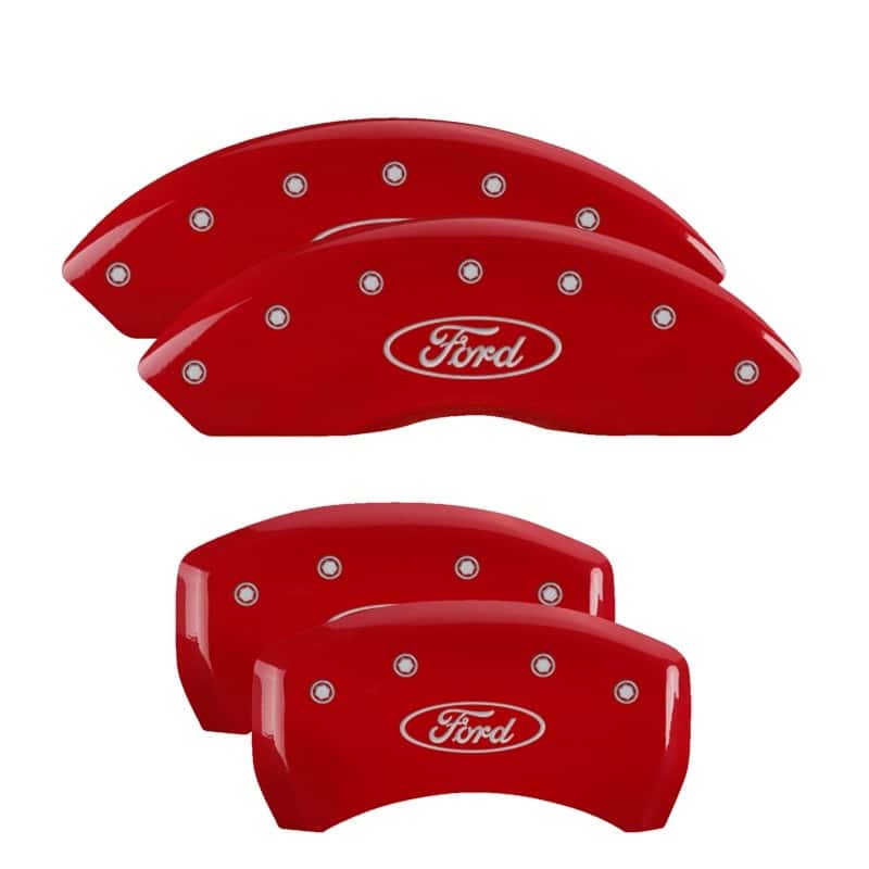 MGP — MGP 4 Caliper Covers Engraved Front & Rear Oval logo/Ford Red finish silver ch
Caliper Covers - view 1