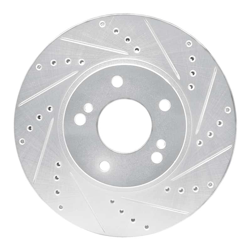 R1 Concepts — R1 97-01 Infiniti Q45 Front Right Drilled & Slotted Silver Brake Rotor
R1 Brake Rotor Drill - view 1
