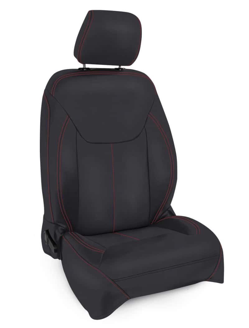 PRP Seats — PRP 13-18 Jeep Wrangler JK Front Seat Covers/2 door or 4 door (Pair) - Black with Red Stitching
Seat Covers - view 1