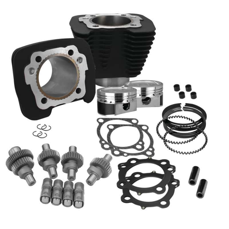 S&S Cycle — S&S Cycle 00-21 Sportster Models 883cc to 1200cc Hooligan Kit - Wrinkle Black - view 2