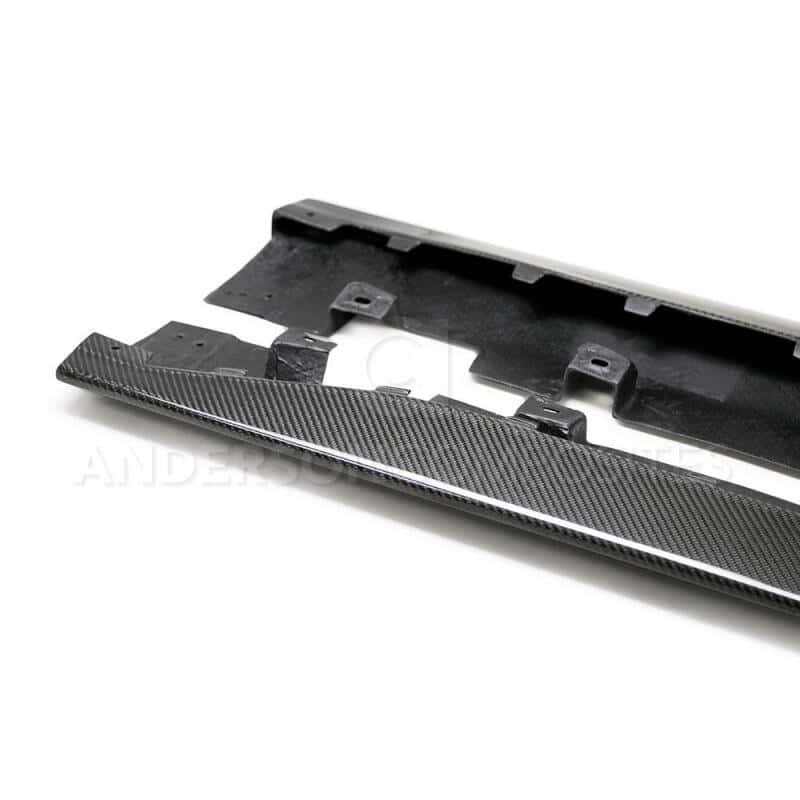 Anderson Composites — Anderson Composites 2020 Ford Mustang Shelby GT500 Carbon Fiber Rocker Panel Splitters - view 5