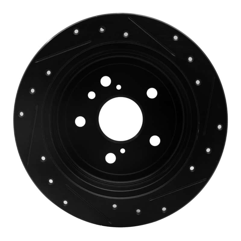 R1 Concepts — R1 04-09 Lexus RX350 Rear Left Drilled & Slotted Black Brake Rotor
R1 Brake Rotor Drill - view 5