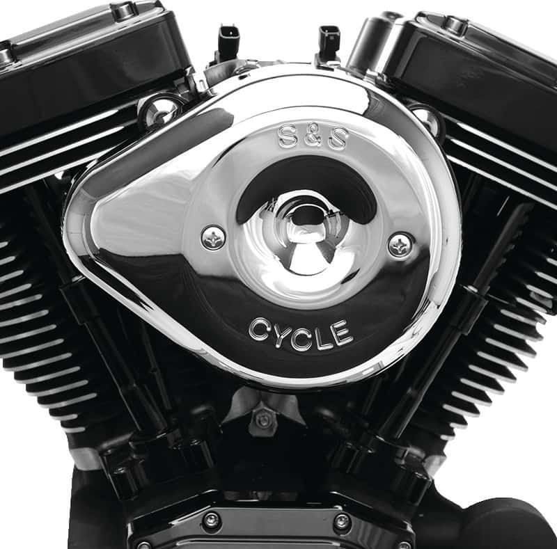 S&S Cycle — S&S Cycle 01-15 Fuel-Injected Softail Stealth Air Cleaner Kit w/ Chrome Teardrop Cover - view 1