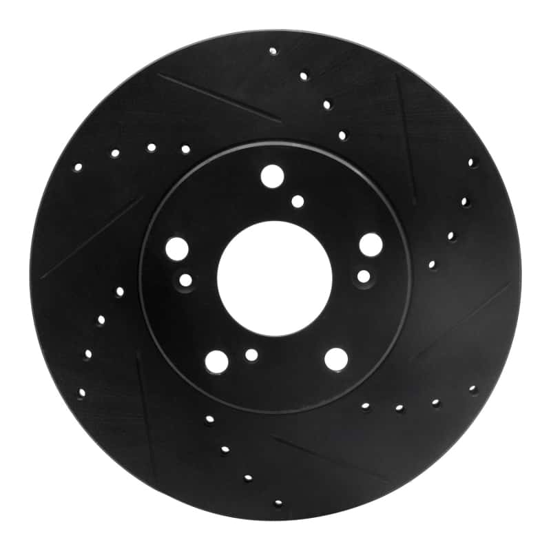 R1 Concepts — R1 06-15 Honda Civic Front Right Drilled & Slotted Black Brake Rotor
R1 Brake Rotor Drill - view 1