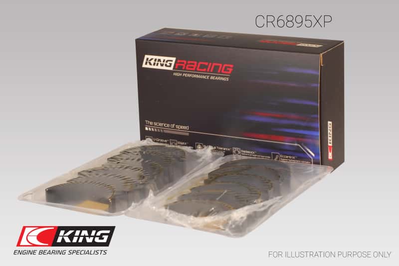 King Engine Bearings — King Ford Ecoboost 3.5L V6 pMaxBlack Coated Connecting Rod Bearing Set - Size +0.25mm
Engine Bearing - view 1