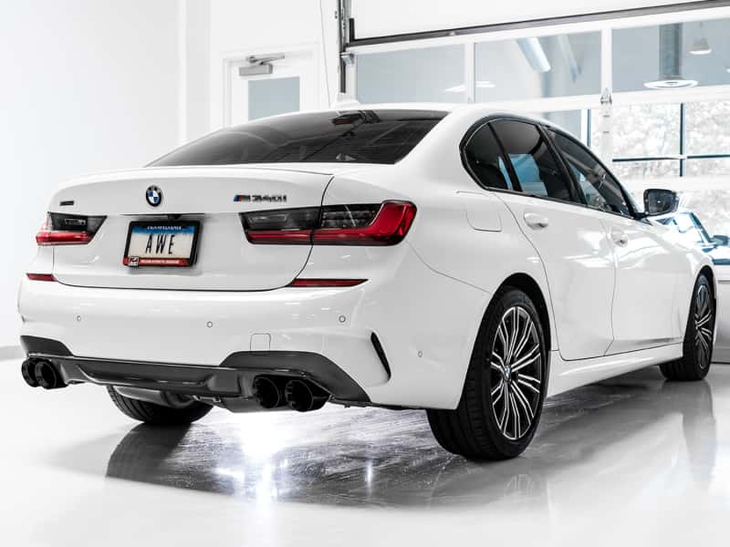 AWE Tuning — AWE Tuning 2019+ BMW M340i (G20) Resonated Touring Edition Exhaust - Quad Diamond Black Tips
Touring Exhaust - view 5