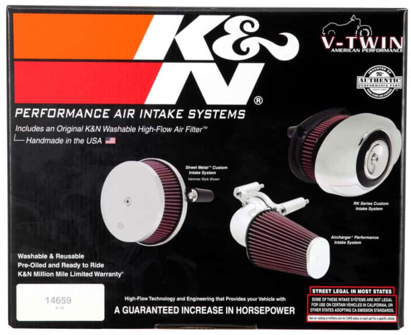 K&N Engineering — K&N FIPK H/D Touring Models 2017 Chrome Performance Air Intake System
Performance Air Inta
Air Intake System - view 8