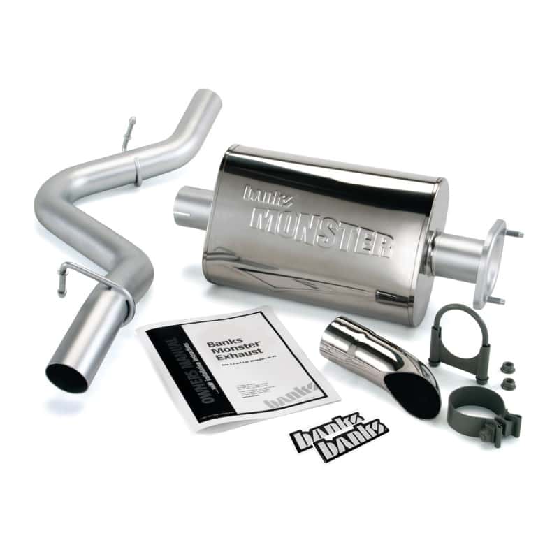 Banks Power — Banks Power 91-95 Jeep 4.0L Wrangler Monster Exhaust System - SS Single Exhaust w/ Chrome Tip
Performance Exhausts
Monster Exhaust - view 2