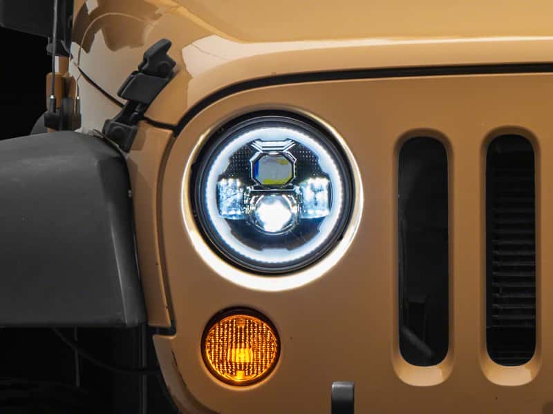 Raxiom — Raxiom 07-18 Jeep Wrangler JK Axial 7-In LED Headlights w/ DRL Turn Signals- Blk Housing (Clear)
Headlights - view 1
