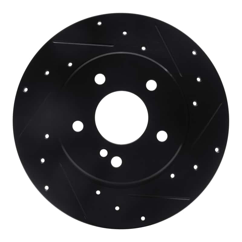 R1 Concepts — R1 94-11 Mercedes-Benz CLK350 Rear Right Drilled & Slotted Black Brake Rotor
R1 Brake Rotor Drill - view 1