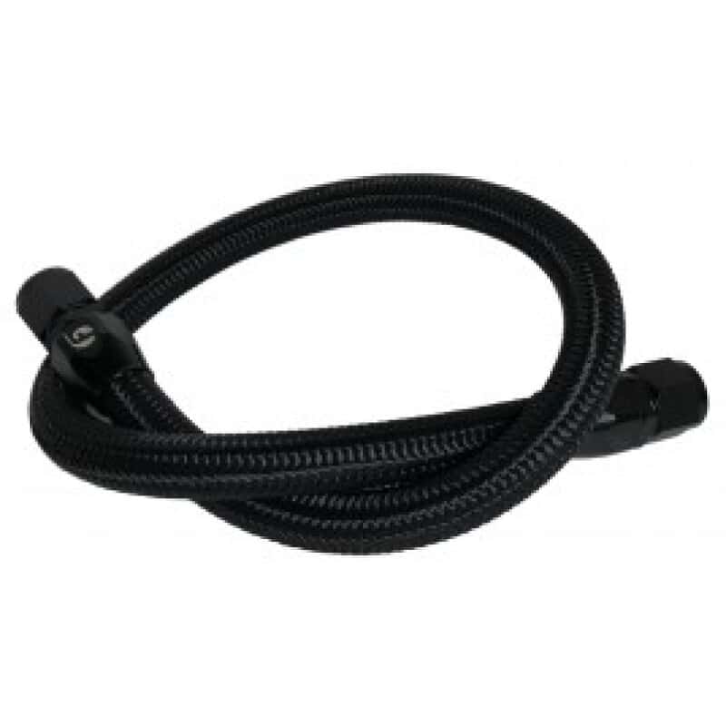 Fleece Performance — Fleece Performance 94-98 Dodge Cummins 39.5in 12 Valve Coolant Bypass Hose (BLK - Braided)
Coolant Bypass Hose - view 1