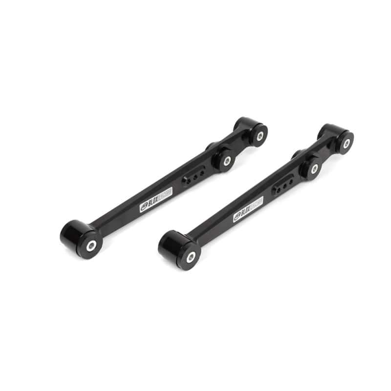 BLOX Racing — BLOX Racing V2 Billet Rear Lower Control Arms Poly Bushings 96-00 Honda Civic - Black - view 5