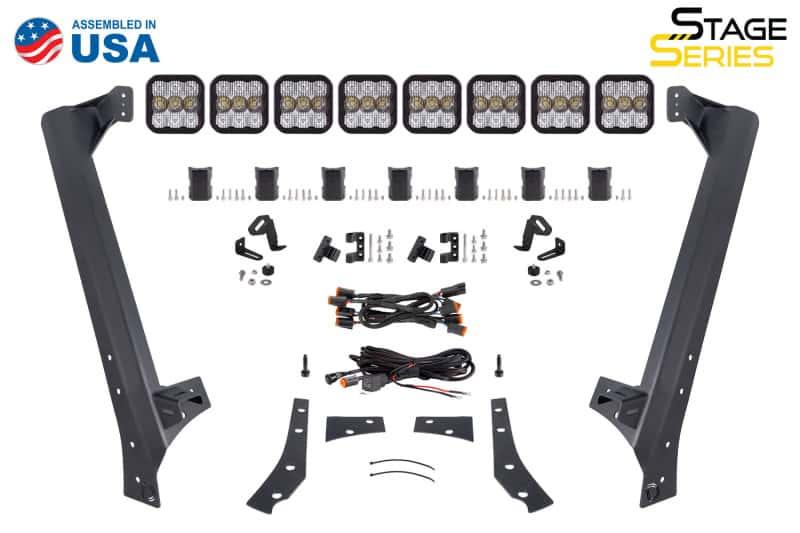 Diode Dynamics — Diode Dynamics Jeep JK SS5 Sport CrossLink Windshield - Yellow Combo Lightbar Kit - view 7