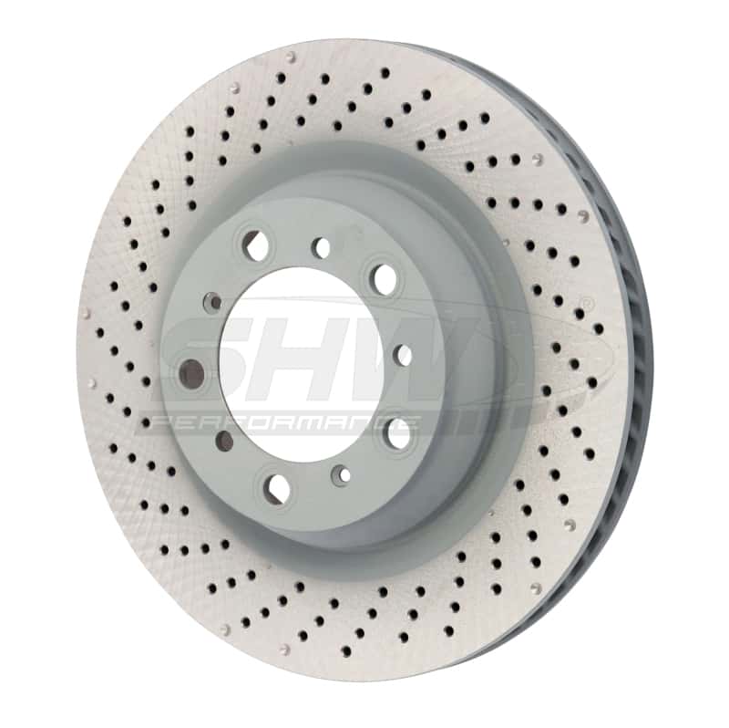 SHW Performance — SHW 2016 Porsche Boxster Spyder w/o Ceramic Brakes Left Rear Drilled MB Brake Rotor (98135240300) - view 1