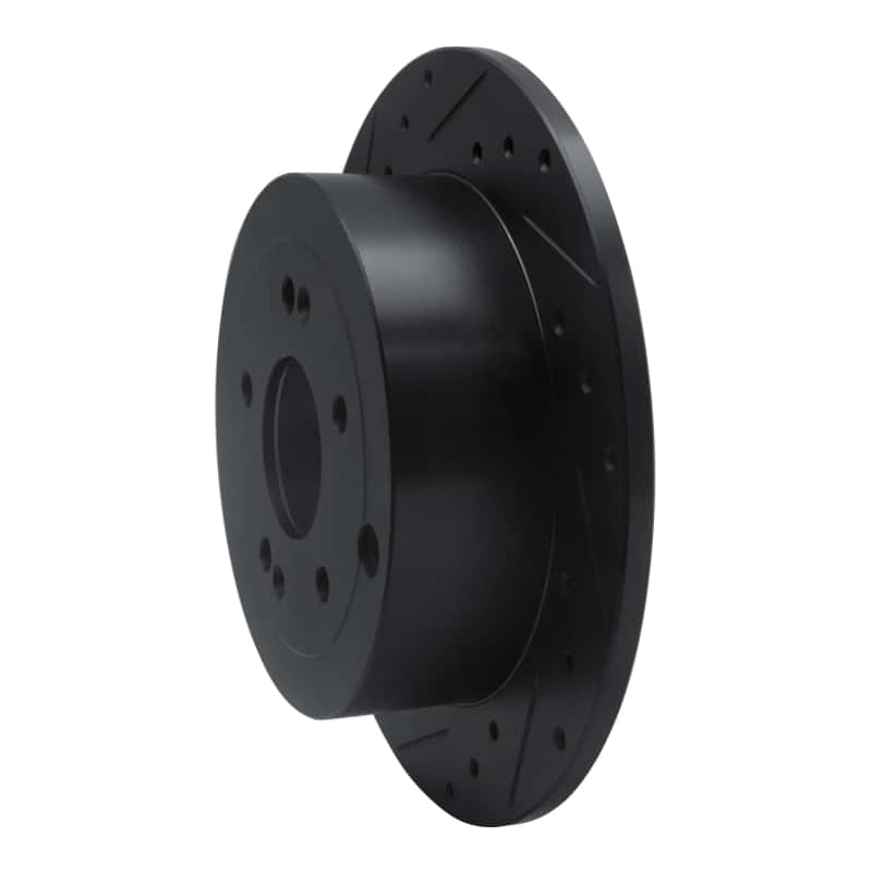 R1 Concepts — R1 07-09 Hyundai Santa Fe Rear Left Drilled & Slotted Black Brake Rotor
R1 Brake Rotor Drill - view 2