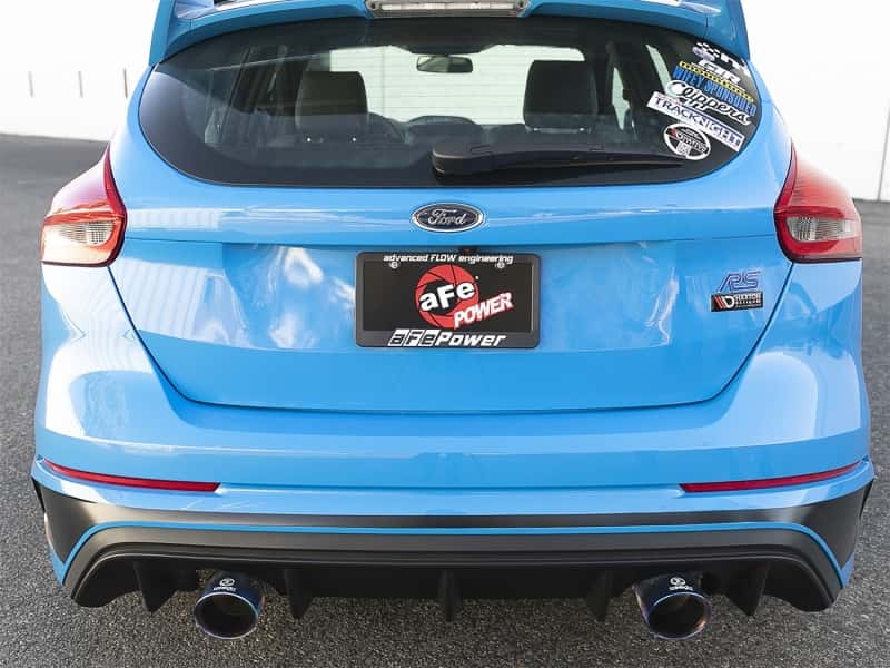 aFe — aFe Takeda 3in 304 SS Axle-Back Exhaust System w/ Blue Flame Tip 16-18 Ford Focus RS 2.3L (t)
Axle-Back Exhaust - view 7
