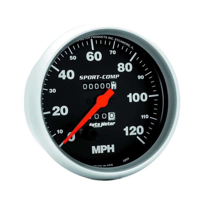 AutoMeter — Autometer 5in 0-120 MPH Mechanical Sport-Comp Speedometer
5" SPEEDO, 120 MPH, - view 2