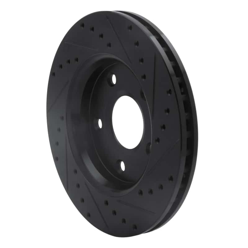 R1 Concepts — R1 08-16 Chrysler Town & Country Front Left Drilled & Slotted Black Brake Rotor
R1 Brake Rotor Drill - view 4