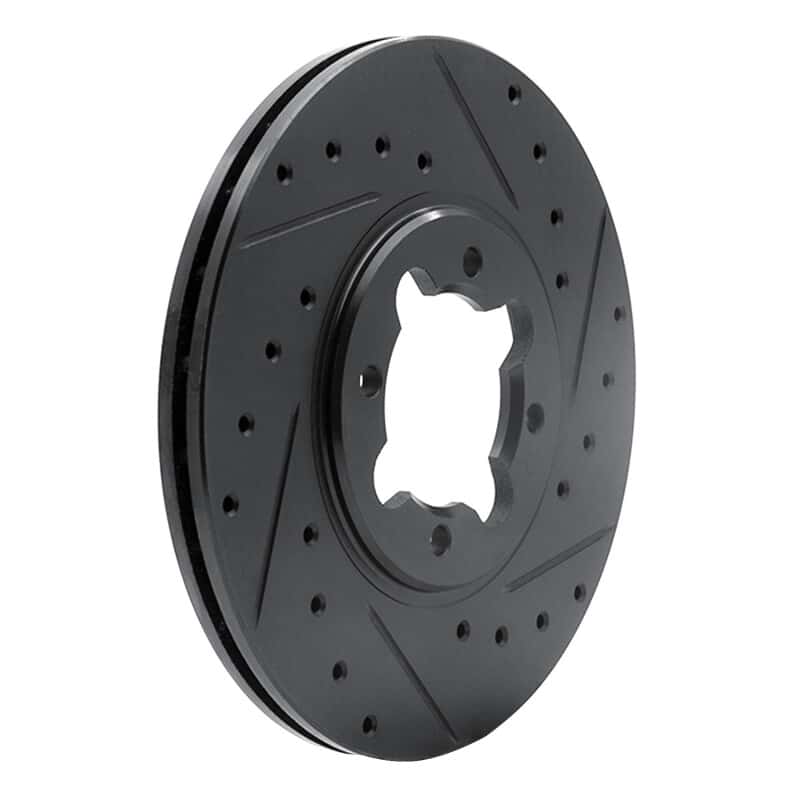 R1 Concepts — R1 82-85 Toyota Celica Front Right Drilled & Slotted Black Brake Rotor
R1 Brake Rotor Drill - view 2