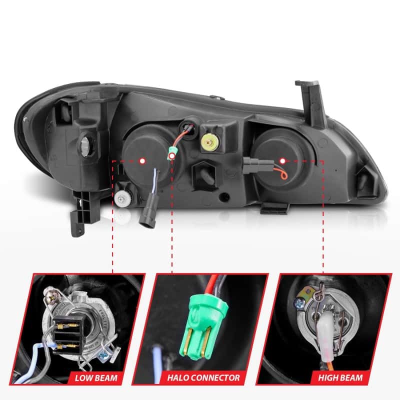 ANZO — ANZO 2000-2004 Infiniti I30 Projector Headlights w/ Halo Black
Head Light Set
HdLtSet - view 6