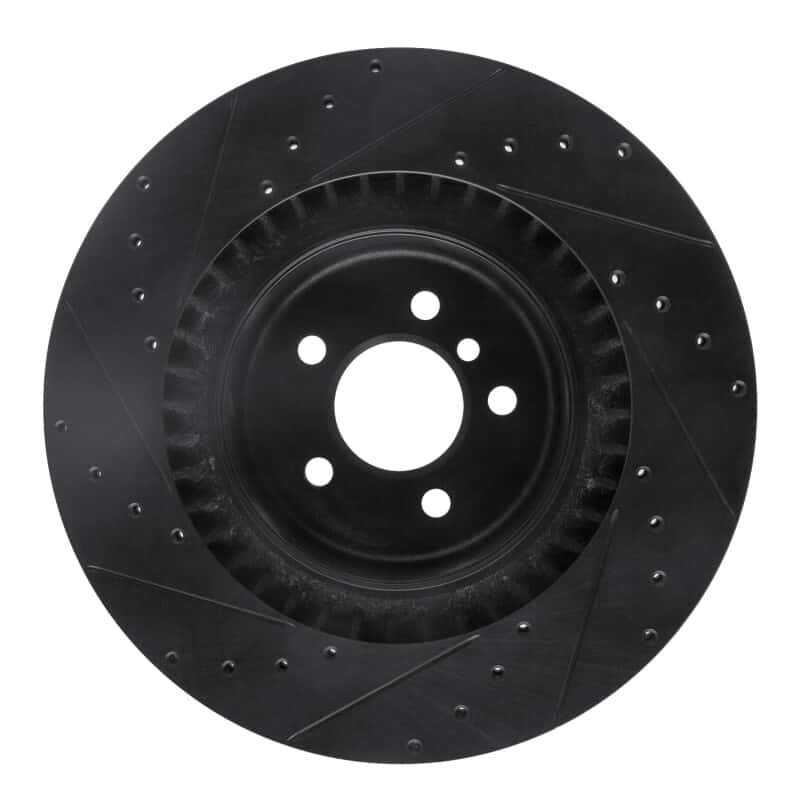 R1 Concepts — R1 10-14 BMW X6 Rear Right Drilled & Slotted Black Brake Rotor
R1 Brake Rotor Drill - view 5