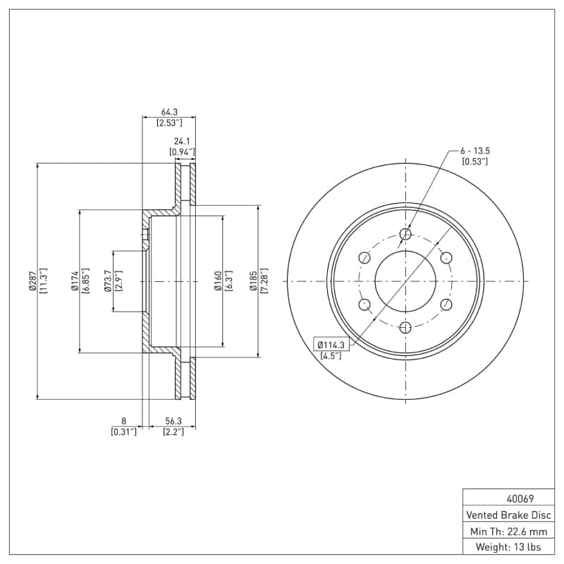 DFC — DFC 91-96 Dodge Dakota 4WD Front Brake Rotor
DFC Brake Rotor - view 6