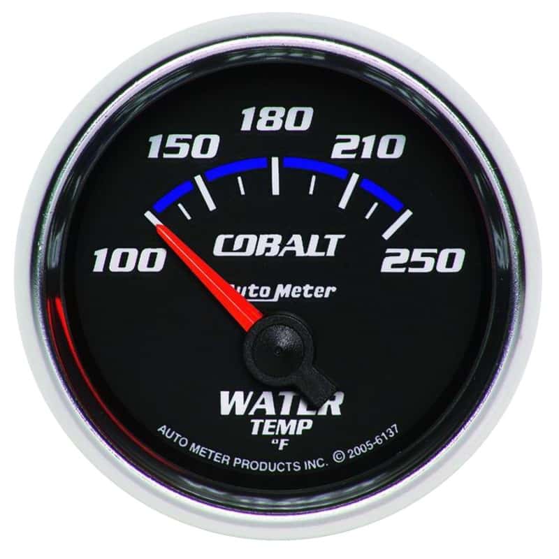 AutoMeter — Autometer Cobalt 52.4mm 100-250 deg. F Short Sweep Electronic Water Temperature Gauge
GA 2" WTEMP ELEC CB - view 2