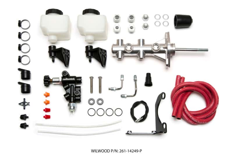 Wilwood — Wilwood Tandem Remote M/C Kit w L/H Bracket & Prop Valve - 7/8in Bore Ball Burnished-W/Pushrod
M/C,TANDEM KIT - view 1