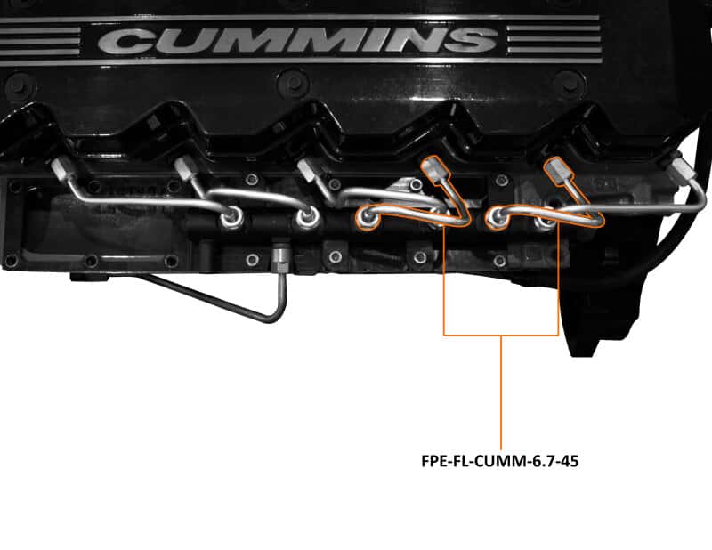 Fleece Performance — Fleece Performance 07.5-18 Dodge Ram 2500/3500 6.7L Cummins Fuel Injection Line (4 & 5)
Fuel Injector Line - view 3