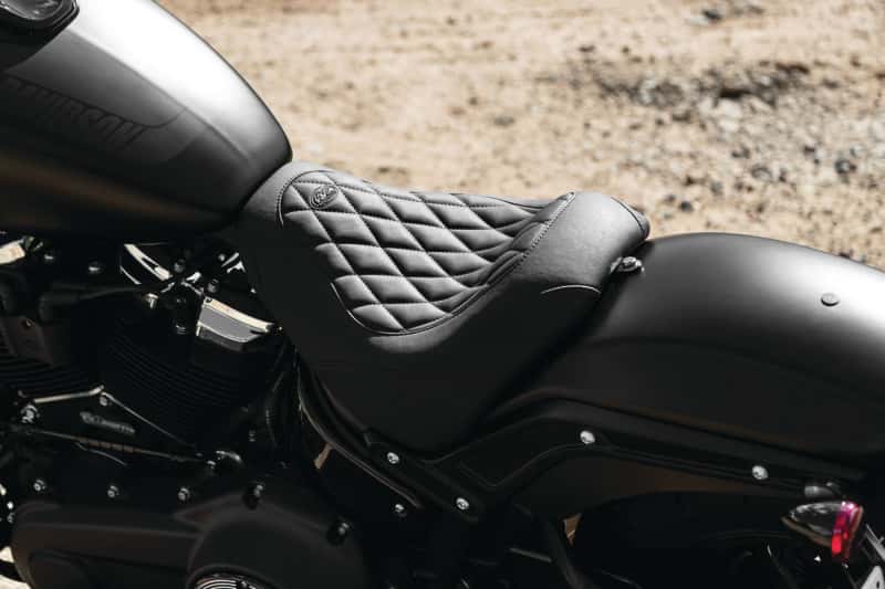 Mustang Motorcycle — Mustang 18-21 Harley Fat Bob Wide Tripper Solo Seat Diamond Stitch - Black - view 3